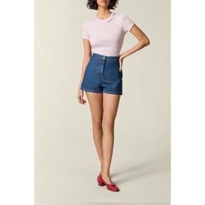 NEW ROUJE PARIS joss denim short in indigo